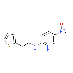 ChemSpider 2D Image | 5-Nitro-2-{[2-(2-thienyl)ethyl]amino}pyridinium | C11H12N3O2S