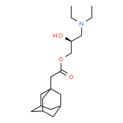 ChemSpider 2D Image | (2S)-3-(Diethylamino)-2-hydroxypropyl adamantan-1-ylacetate | C19H33NO3