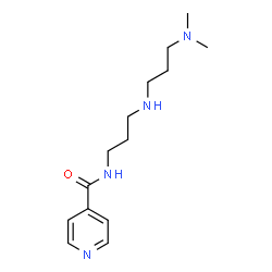 ChemSpider 2D Image | N-(3-{[3-(Dimethylamino)propyl]amino}propyl)isonicotinamide | C14H24N4O