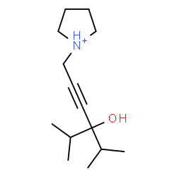 ChemSpider 2D Image | 1-(4-Hydroxy-4-isopropyl-5-methyl-2-hexyn-1-yl)pyrrolidinium | C14H26NO