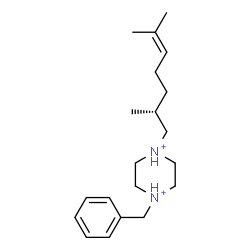 ChemSpider 2D Image | 1-Benzyl-4-[(2R)-2,6-dimethyl-5-hepten-1-yl]piperazinediium | C20H34N2