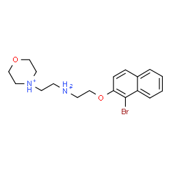 ChemSpider 2D Image | 4-[2-({2-[(1-Bromo-2-naphthyl)oxy]ethyl}ammonio)ethyl]morpholin-4-ium | C18H25BrN2O2