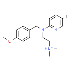 ChemSpider 2D Image | 2-{(4-Methoxybenzyl)[(5-~3~H)-2-pyridinyl]amino}-N,N-dimethylethanaminium | C17H23TN3O