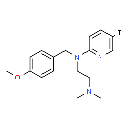 ChemSpider 2D Image | N-(4-Methoxybenzyl)-N',N'-dimethyl-N-[(5-~3~H)-2-pyridinyl]-1,2-ethanediamine | C17H22TN3O