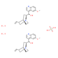 ChemSpider 2D Image | (4beta,8alpha,9R)-6'-Methoxycinchonan-9-ol sulfate hydrate (2:1:2) | C40H54N4O10S