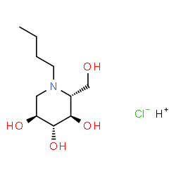 ChemSpider 2D Image | Miglustat HCl | C10H22ClNO4