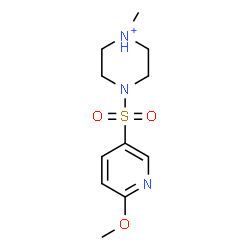 ChemSpider 2D Image | 4-[(6-Methoxy-3-pyridinyl)sulfonyl]-1-methylpiperazin-1-ium | C11H18N3O3S