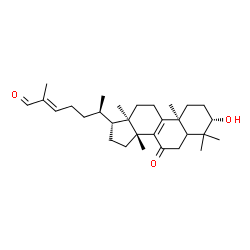 ChemSpider 2D Image | (3beta,5xi,24E)-3-Hydroxy-7-oxolanosta-8,24-dien-26-al | C30H46O3