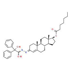 ChemSpider 2D Image | TESTOSTERONE ENANTATE BENZILIC ACID HYDRAZONE | C40H52N2O4