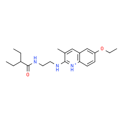ChemSpider 2D Image | 6-Ethoxy-2-({2-[(2-ethylbutanoyl)amino]ethyl}amino)-3-methylquinolinium | C20H30N3O2