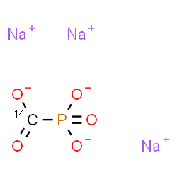 ChemSpider 2D Image | Trisodium dioxidophosphine(~14~C)carboxylate oxide | 14CNa3O5P