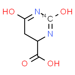 ChemSpider 2D Image | 2,6-Dihydroxy(2-~14~C)-4,5-dihydro-4-pyrimidinecarboxylic acid | C414CH6N2O4