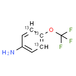 ChemSpider 2D Image | 4-(Trifluoromethoxy)(3,4,5-~13~C_3_)aniline | C413C3H6F3NO