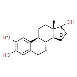 ChemSpider 2D Image | (17beta)-(17-~2~H)Estra-1(10),2,4-triene-2,3,17-triol | C18H23DO3