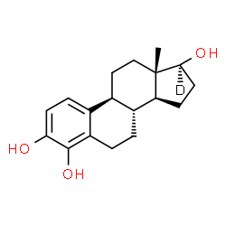 ChemSpider 2D Image | (17beta)-(17-~2~H)Estra-1(10),2,4-triene-3,4,17-triol | C18H23DO3