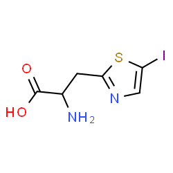 ChemSpider 2D Image | 3-(5-Iodo-1,3-thiazol-2-yl)alanine | C6H7IN2O2S