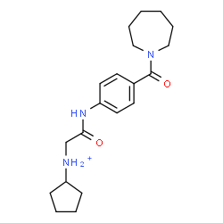 ChemSpider 2D Image | N-(2-{[4-(1-Azepanylcarbonyl)phenyl]amino}-2-oxoethyl)cyclopentanaminium | C20H30N3O2