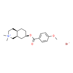 ChemSpider 2D Image | (4aR,7R,8aR)-7-[(4-Methoxybenzoyl)oxy]-2,2-dimethyldecahydroisoquinolinium bromide | C19H28BrNO3