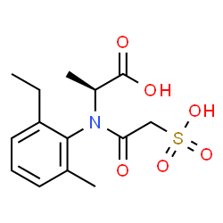 ChemSpider 2D Image | N-(2-Ethyl-6-methylphenyl)-N-(sulfoacetyl)-L-alanine | C14H19NO6S