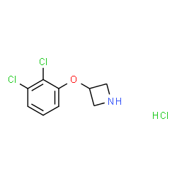 ChemSpider 2D Image | 3-(2,3-Dichlorophenoxy)azetidine hydrochloride | C9H10Cl3NO