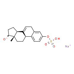 ChemSpider 2D Image | Sodium (17beta)-3-(sulfooxy)estra-1(10),2,4,7-tetraen-17-olate | C18H21NaO5S