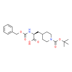 ChemSpider 2D Image | N-[(Benzyloxy)carbonyl]-3-(1-{[(2-methyl-2-propanyl)oxy]carbonyl}-4-piperidinyl)-L-alanine | C21H30N2O6