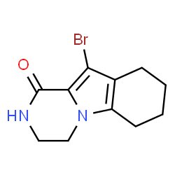 ChemSpider 2D Image | 10-Bromo-3,4,6,7,8,9-hexahydropyrazino[1,2-a]indol-1(2H)-one | C11H13BrN2O
