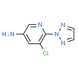 ChemSpider 2D Image | 5-Chloro-6-(2H-1,2,3-triazol-2-yl)-3-pyridinamine | C7H6ClN5