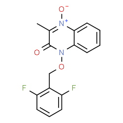 ChemSpider 2D Image | 1-[(2,6-Difluorobenzyl)oxy]-3-methyl-2(1H)-quinoxalinone 4-oxide | C16H12F2N2O3