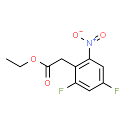 ChemSpider 2D Image | Ethyl (2,4-difluoro-6-nitrophenyl)acetate | C10H9F2NO4