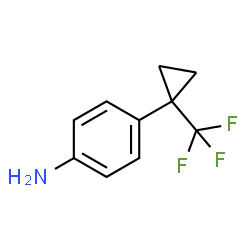 ChemSpider 2D Image | 4-[1-(Trifluoromethyl)cyclopropyl]aniline | C10H10F3N