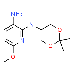 ChemSpider 2D Image | N2-(2,2-Dimethyl-1,3-dioxan-5-yl)-6-methoxy-2,3-pyridinediamine | C12H19N3O3