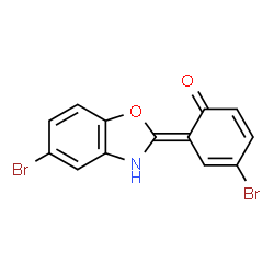 ChemSpider 2D Image | (6Z)-4-Bromo-6-(5-bromo-1,3-benzoxazol-2(3H)-ylidene)-2,4-cyclohexadien-1-one | C13H7Br2NO2