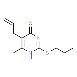 ChemSpider 2D Image | 5-Allyl-6-methyl-2-(propylsulfanyl)-4(1H)-pyrimidinone | C11H16N2OS