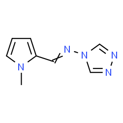 ChemSpider 2D Image | 1-(1-Methyl-1H-pyrrol-2-yl)-N-(4H-1,2,4-triazol-4-yl)methanimine | C8H9N5