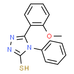 ChemSpider 2D Image | 5-(2-METHOXY-PHENYL)-4-PHENYL-4H-(1,2,4)TRIAZOLE-3-THIOL | C15H13N3OS