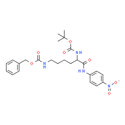 ChemSpider 2D Image | N~6~-[(Benzyloxy)carbonyl]-N~2~-{[(2-methyl-2-propanyl)oxy]carbonyl}-N-(4-nitrophenyl)lysinamide | C25H32N4O7