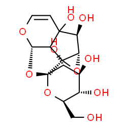 ChemSpider 2D Image | (1aS,2S,6S,6aS)-5a,6-Dihydroxy-1a-methyl-1a,1b,2,5a,6,6a-hexahydrooxireno[4,5]cyclopenta[1,2-c]pyran-2-yl beta-D-glucopyranoside | C15H22O10