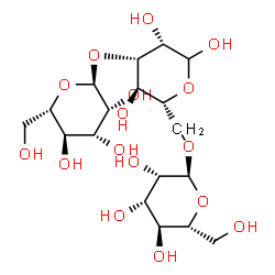 ChemSpider 2D Image | alpha-D-Mannopyranosyl-(1->6)-[alpha-L-mannopyranosyl-(1->3)]-D-mannopyranose | C18H32O16