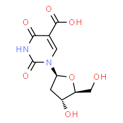 ChemSpider 2D Image | 1-(2-Deoxy-beta-L-erythro-pentofuranosyl)-2,4-dioxo-1,2,3,4-tetrahydro-5-pyrimidinecarboxylic acid | C10H12N2O7