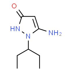 ChemSpider 2D Image | 5-Amino-1-(3-pentanyl)-1,2-dihydro-3H-pyrazol-3-one | C8H15N3O