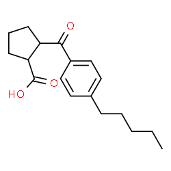 ChemSpider 2D Image | 2-(4-Pentylbenzoyl)cyclopentanecarboxylic acid | C18H24O3