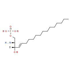 ChemSpider 2D Image | (2S,3R,4E)-2-Amino-3-hydroxy(3-~3~H)-4-octadecen-1-yl dihydrogen phosphate | C18H37TNO5P