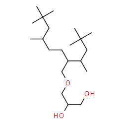 ChemSpider 2D Image | 3-{[2-(4,4-Dimethyl-2-pentanyl)-5,7,7-trimethyloctyl]oxy}-1,2-propanediol | C21H44O3
