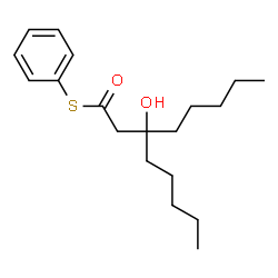 ChemSpider 2D Image | S-Phenyl 3-hydroxy-3-pentyloctanethioate | C19H30O2S