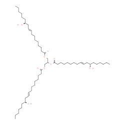 ChemSpider 2D Image | 1,2,3-Propanetriyl (9E,12S,9'E,12'S,9''E,12''S)tris(12-hydroxy-9-octadecenoate) | C57H104O9