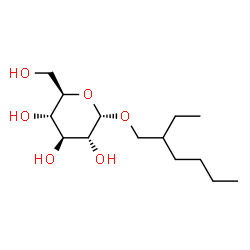 ChemSpider 2D Image | 2-ethylhexyl ?-D-glucopyranoside | C14H28O6