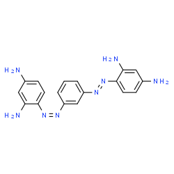 ChemSpider 2D Image | 4-[(E)-{3-[(Z)-(2,4-Diaminophenyl)diazenyl]phenyl}diazenyl]-1,3-benzenediamine | C18H18N8