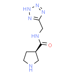 ChemSpider 2D Image | (3R)-N-(2H-Tetrazol-5-ylmethyl)-3-pyrrolidinecarboxamide | C7H12N6O