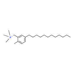 ChemSpider 2D Image | (5-Dodecyl-2-methylphenyl)-N,N,N-trimethylmethanaminium | C23H42N